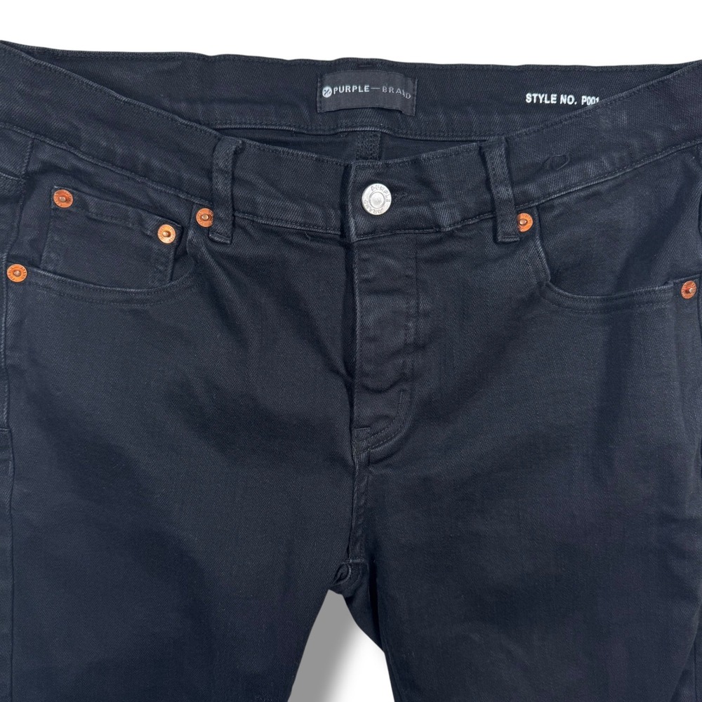 Purple Brand Jeans Mens 32 Black P001 Low Rise Skinny Denim Pants